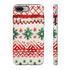 Watercolor Study of Christmas Patterns - Impact Resistant Phone Case iPhone 8 Plus Matte